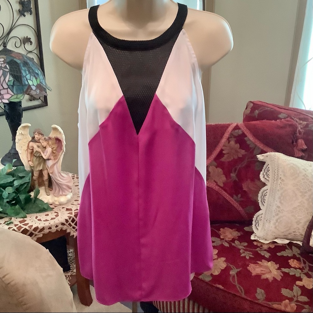☀️☀️Worthington Racer tank top tunic blouse lightweight Large New